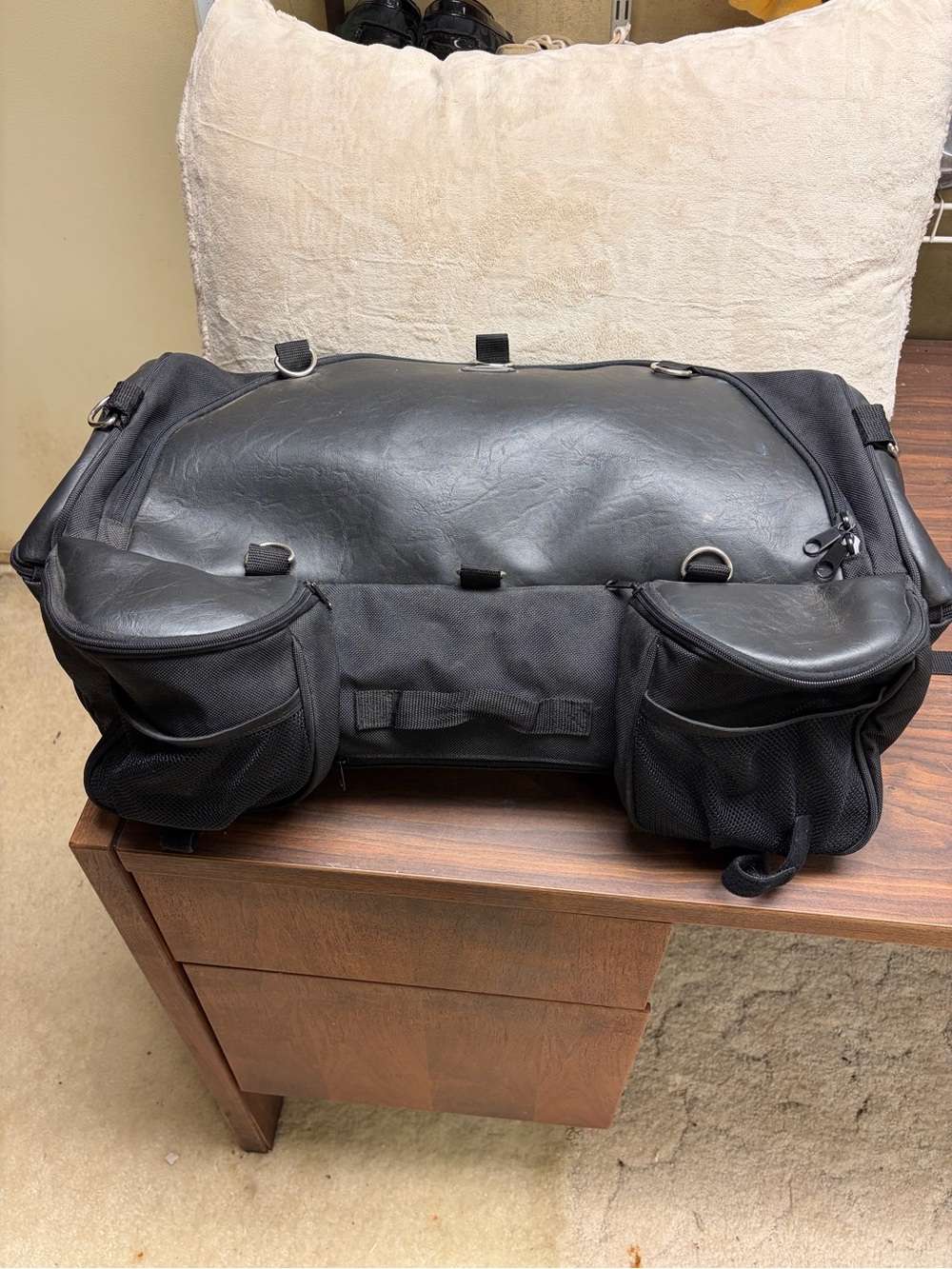 Hopnel Deluxe Motorcycle Luggage Rack Bag H50-106BK Universal Black Trunk